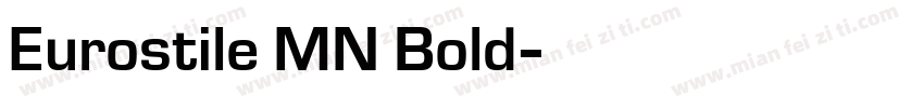 Eurostile MN Bold字体转换